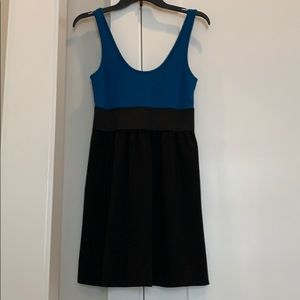 Black and blue dress